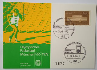 karta Olympiáda Mnichov 1972