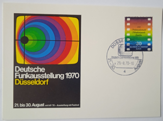 Karta mezinárodní filmový festival Dusseldorf 1970
